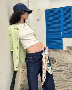 Camisa Romantica Verde