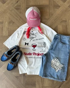 Camiseta Más Vino Blanco Crema