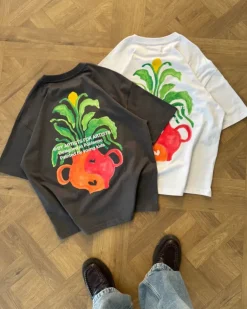 Camiseta Plant Gris Oscuro