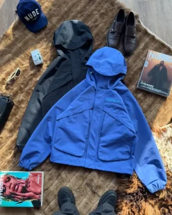 Chaqueta Cortavientos Milestones Azul