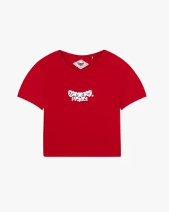 Hearts Tee Red