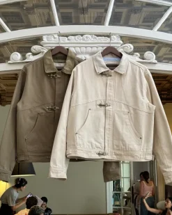 Heavy Canvas Trucker Jacket Offwhite