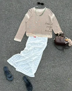 Laca Skirt White