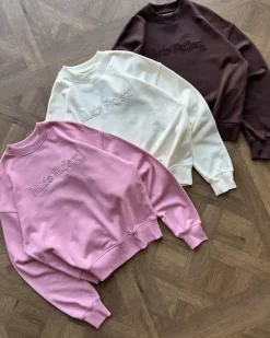 Sudadera Sin Capucha Blanco Crema